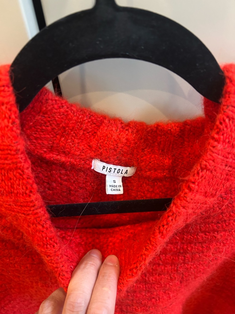 pistola Bright Red Ribbed Sweater - Picture 2 of 3